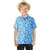 imageBoys Polo Shirt Short Sleeve Performance Dry Fit Stretch Funny Print Active Casual Collared Golf Shirts for BoyBlue Palm Tree