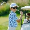 imageBoys Polo Shirt Short Sleeve Performance Dry Fit Stretch Funny Print Active Casual Collared Golf Shirts for BoyBlue Palm Tree