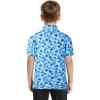 imageBoys Polo Shirt Short Sleeve Performance Dry Fit Stretch Funny Print Active Casual Collared Golf Shirts for BoyBlue Palm Tree