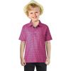 imageBoys Polo Shirt Short Sleeve Performance Dry Fit Stretch Funny Print Active Casual Collared Golf Shirts for BoyRose Flower