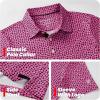 imageBoys Polo Shirt Short Sleeve Performance Dry Fit Stretch Funny Print Active Casual Collared Golf Shirts for BoyRose Flower
