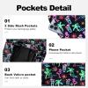 imageFT FENTENG Mens Swim Trunks with Compression Liner 9quot Board Shorts 2 in 1 Quick Dry Beach Swimwear Bathing Suits for MenNeon Flamingoc