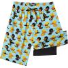 imageFT FENTENG Mens Swim Trunks with Compression Liner 9quot Board Shorts 2 in 1 Quick Dry Beach Swimwear Bathing Suits for MenPirate Duckc