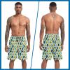 imageFT FENTENG Mens Swim Trunks with Compression Liner 9quot Board Shorts 2 in 1 Quick Dry Beach Swimwear Bathing Suits for MenPirate Duckc