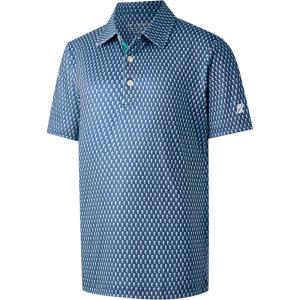 imageBoys Polo Shirt Short Sleeve Performance Dry Fit Stretch Funny Print Active Casual Collared Golf Shirts for BoyCartoon Seahorse
