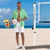 imageFT FENTENG Mens Casual Button Down Shirts Regular Fit Short Sleeve Hawaiian Shirt for MenGreen Banana