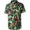 imageFT FENTENG Mens Casual Button Down Shirts Regular Fit Short Sleeve Hawaiian Shirt for MenGreen Leaf