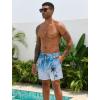 imageLzzidou Men Swim Trunks with Mesh Liner 5 Inch Inseam Board Shorts Quick Dry Bathing SuitBlue Wave