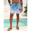 imageLzzidou Men Swim Trunks with Mesh Liner 5 Inch Inseam Board Shorts Quick Dry Bathing SuitBlue Wave