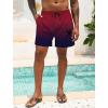 imageLzzidou Men Swim Trunks with Mesh Liner 5 Inch Inseam Board Shorts Quick Dry Bathing SuitRed Purple