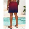 imageLzzidou Men Swim Trunks with Mesh Liner 5 Inch Inseam Board Shorts Quick Dry Bathing SuitRed Purple