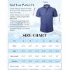imageLzzidou Mens Patterned Button Down Shirt Geometric Print Short Sleeve Dress Shirt for Casual Work Travel Summer Beach OfficeDark Blue Small Wave