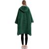 imageLzzidou Oversized Blanket Hoodie for Women Two Layers Cozy Flannel Sherpa Wearable Blanket Sweatshirt AdultForest Green