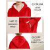 imageLzzidou Oversized Blanket Hoodie for Women Two Layers Cozy Flannel Sherpa Wearable Blanket Sweatshirt AdultRed