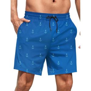 imageLzzidou Men Swim Trunks with Mesh Liner 5 Inch Inseam Board Shorts Quick Dry Bathing SuitAnchor