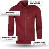 imageFresh Clean Threads Pullover Full Zip Hoodies for Men  Pre Shrunk Soft Fitted Premium Classic Fit  Cotton Poly Mens Hoodie