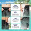 imageFT FENTENG Mens Swim Trunks Quick Dry Board Shorts with Mesh Lining Breathable Surf Beach Shorts Swimwear Bathing SuitsGrey Palm Tree
