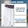 imageFT FENTENG Mens Swim Trunks Quick Dry Board Shorts with Mesh Lining Breathable Surf Beach Shorts Swimwear Bathing SuitsLeaf Flamingo