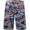 imageFT FENTENG Mens Swim Trunks Quick Dry Board Shorts with Mesh Lining Breathable Surf Beach Shorts Swimwear Bathing SuitsNavy Dinosaur Flag