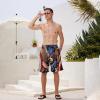 imageFT FENTENG Mens Swim Trunks Quick Dry Board Shorts with Mesh Lining Breathable Surf Beach Shorts Swimwear Bathing SuitsPatriotic Eagle Flag