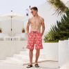 imageFT FENTENG Mens Swim Trunks Quick Dry Board Shorts with Mesh Lining Breathable Surf Beach Shorts Swimwear Bathing SuitsPink Pineapple4