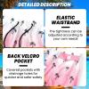 imageFT FENTENG Mens Swim Trunks Quick Dry Board Shorts with Mesh Lining Breathable Surf Beach Shorts Swimwear Bathing SuitsPink Tree12