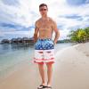 imageFT FENTENG Mens Swim Trunks Quick Dry Board Shorts with Mesh Lining Breathable Surf Beach Shorts Swimwear Bathing SuitsVintage Usa Flag7