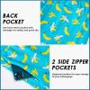 imageFT FENTENG Mens Swim Trunks with Compression Liner 55quot Board Shorts with Zipper Pockets 2 in 1 Quick Dry Bathing SuitsBanana