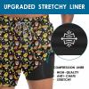 imageFT FENTENG Mens Swim Trunks with Compression Liner 55quot Board Shorts with Zipper Pockets 2 in 1 Quick Dry Bathing SuitsMexican Skull
