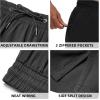 imageFT FENTENG Mens Swim Trunks with Compression Liner 9quot Board Shorts 2 in 1 Quick Dry Bathing Suits with Zipper PocketsBlackc