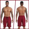 imageFT FENTENG Mens Swim Trunks with Compression Liner 9quot Board Shorts 2 in 1 Quick Dry Bathing Suits with Zipper PocketsBurgundyc