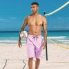 imageFT FENTENG Mens Swim Trunks with Compression Liner 9quot Board Shorts 2 in 1 Quick Dry Bathing Suits with Zipper PocketsLavenderc