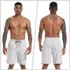 imageFT FENTENG Mens Swim Trunks with Compression Liner 9quot Board Shorts 2 in 1 Quick Dry Bathing Suits with Zipper PocketsLight Greyc