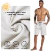 imageFT FENTENG Mens Swim Trunks with Compression Liner 9quot Board Shorts 2 in 1 Quick Dry Bathing Suits with Zipper PocketsLight Greyc