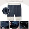 imageFT FENTENG Mens Swim Trunks with Compression Liner 9quot Board Shorts 2 in 1 Quick Dry Bathing Suits with Zipper PocketsLight Greyc