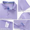 imageMens Polo Shirts Short Sleeve Casual Solid Stylish Dry Fit Performance Designed Collared Golf Polo Shirts for MenBluish Violet