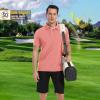 imageMens Polo Shirts Short Sleeve Casual Solid Stylish Dry Fit Performance Designed Collared Golf Polo Shirts for MenCranberry
