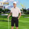 imageMens Polo Shirts Short Sleeve Casual Solid Stylish Dry Fit Performance Designed Collared Golf Polo Shirts for MenCream