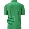 imageMens Polo Shirts Short Sleeve Casual Solid Stylish Dry Fit Performance Designed Collared Golf Polo Shirts for MenGreen Stripe