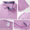 imageMens Polo Shirts Short Sleeve Casual Solid Stylish Dry Fit Performance Designed Collared Golf Polo Shirts for MenLavender