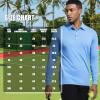 imageMens Polo Shirts Short Sleeve Casual Solid Stylish Dry Fit Performance Designed Collared Golf Polo Shirts for MenLight Bluelong