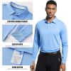 imageMens Polo Shirts Short Sleeve Casual Solid Stylish Dry Fit Performance Designed Collared Golf Polo Shirts for MenLight Bluelong