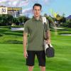 imageMens Polo Shirts Short Sleeve Casual Solid Stylish Dry Fit Performance Designed Collared Golf Polo Shirts for MenOlive Green