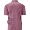 imageMens Polo Shirts Short Sleeve Casual Solid Stylish Dry Fit Performance Designed Collared Golf Polo Shirts for MenPink Blue Stripe