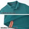 imageMens Polo Shirts Short Sleeve Casual Solid Stylish Dry Fit Performance Designed Collared Golf Polo Shirts for MenTurquoise Stripe