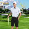 imageMens Polo Shirts Short Sleeve Casual Solid Stylish Dry Fit Performance Designed Collared Golf Polo Shirts for MenWhite