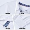 imageMens Polo Shirts Short Sleeve Casual Solid Stylish Dry Fit Performance Designed Collared Golf Polo Shirts for MenWhitelong