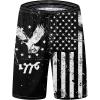 imageFT FENTENG Mens Swim Trunks Quick Dry Board Shorts with Mesh Lining Breathable Surf Beach Shorts Swimwear Bathing Suits1776 Usa Flag