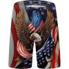 imageFT FENTENG Mens Swim Trunks Quick Dry Board Shorts with Mesh Lining Breathable Surf Beach Shorts Swimwear Bathing SuitsPatriotic Eagle Flag