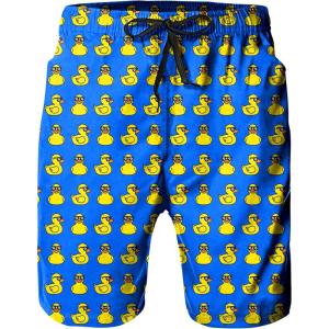 imageFT FENTENG Mens Swim Trunks Quick Dry Board Shorts with Mesh Lining Breathable Surf Beach Shorts Swimwear Bathing SuitsDuck Navy13